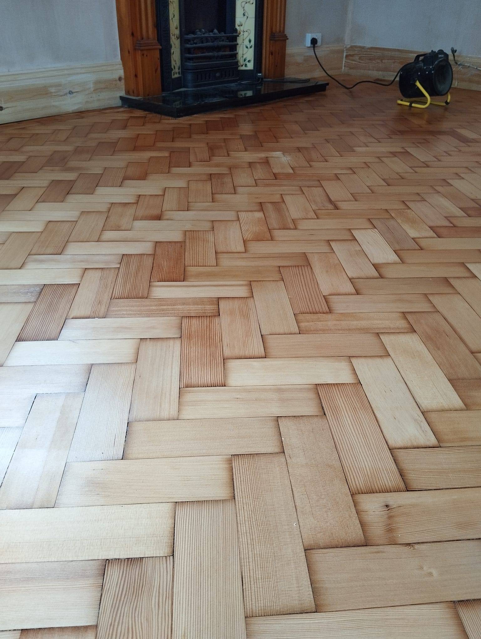 Restored parquet floor